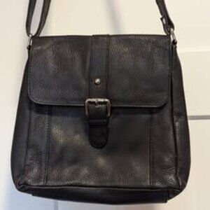 Black REAL LEATHER purse